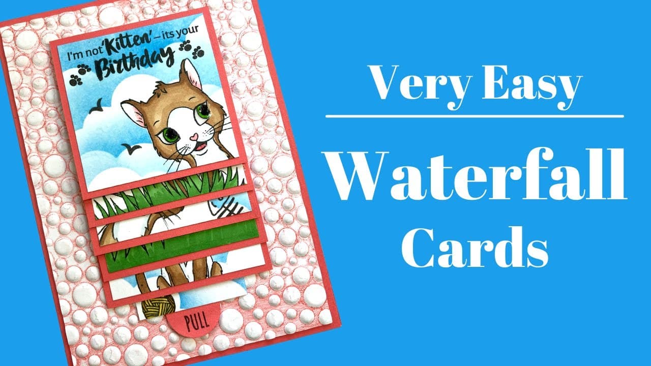 How to Make a Waterfall Card (Interactive Pull-Tab Card)