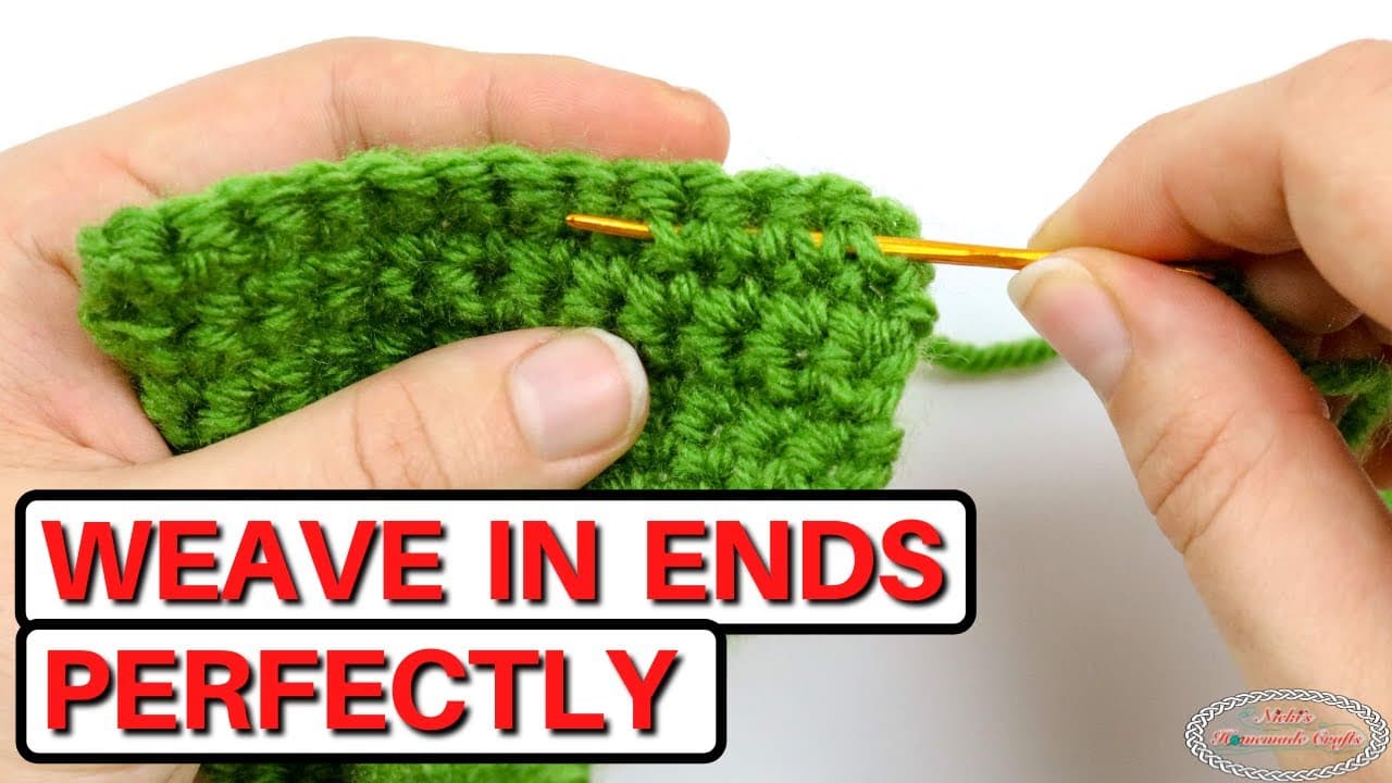 How to Weave in Ends (Crochet and Knitting Method That Never Comes Undone)