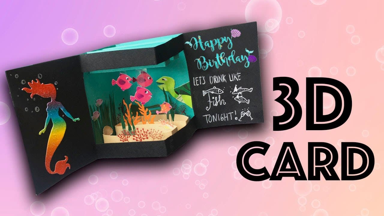 How to Make a 3D Card (Paper Spring Pop-Up Birthday Card)