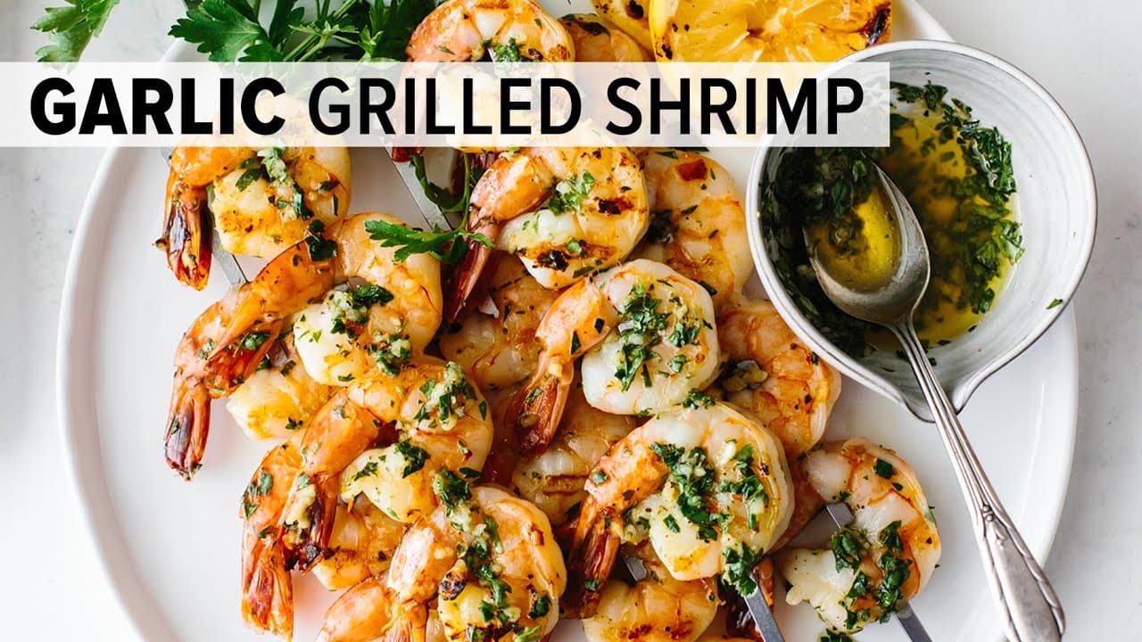 How to Grill Shrimp (Garlic Herb Skewers)
