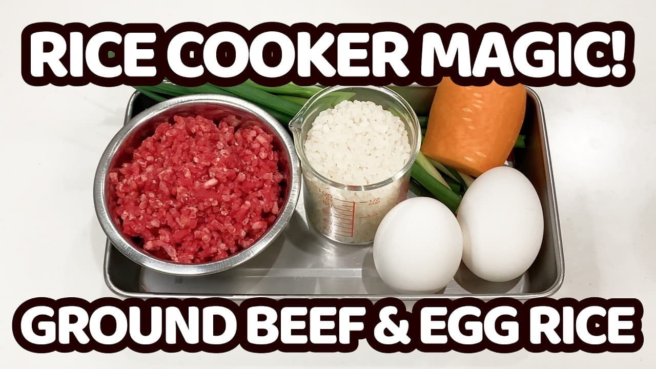 How to Make Rice Cooker Ground Beef and Egg Rice