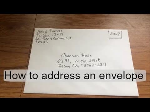 How to Address an Envelope