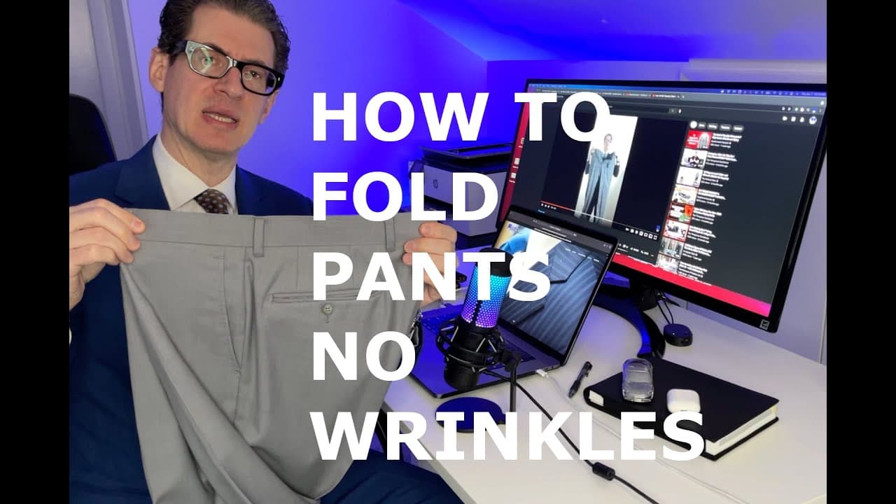How to Fold Dress Pants (Wrinkle-Free for Suitcase and Drawer)