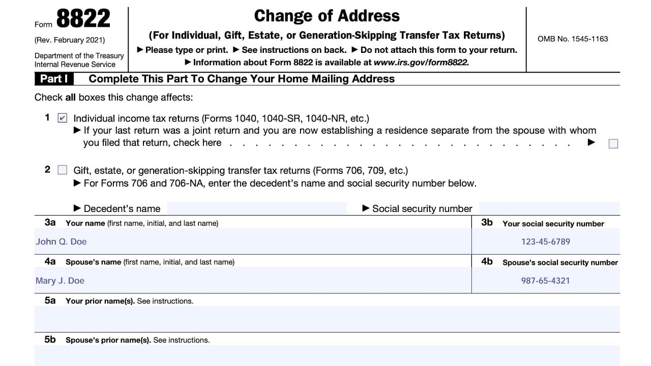 How to Update Your Address with the IRS (Form 8822 Walkthrough)