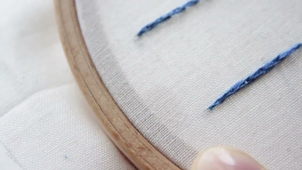 The finished result: How to Do a Split Stitch