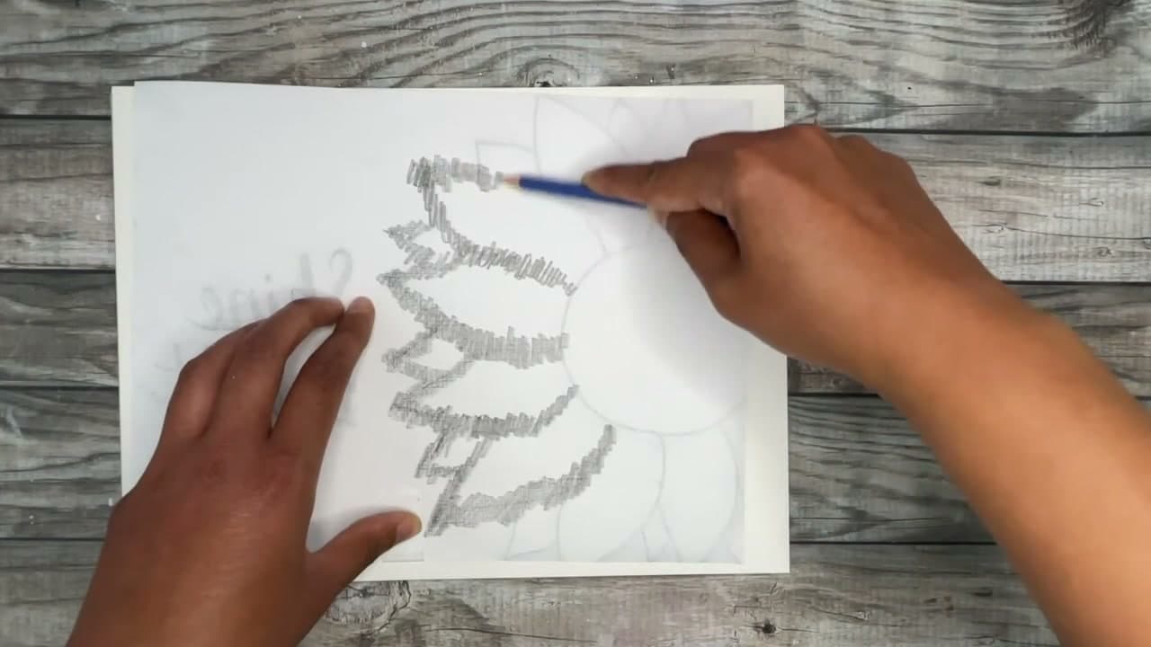 Step 6: Shade the Back of the Printout With a Pencil for No-Paper Transfer - How to Transfer a Sketch to Canvas (2 Easy Ways)