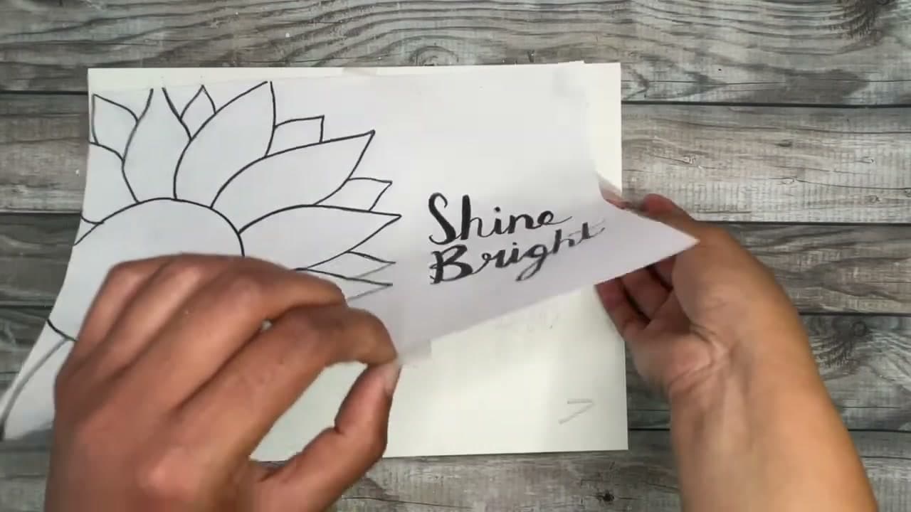 Step 9: Peel Back the Printout to Check the Pencil Transfer - How to Transfer a Sketch to Canvas (2 Easy Ways)