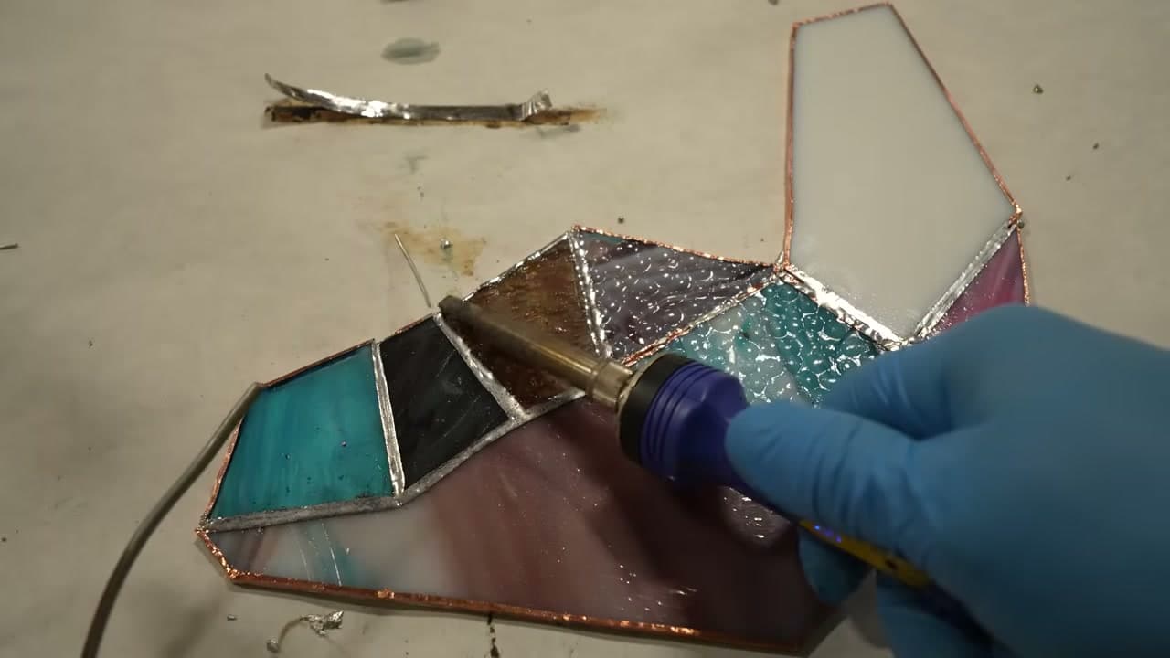 Step 9: Tin the Perimeter and Run the Edge Bead - How to Solder Stained Glass