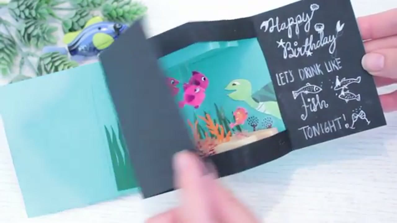 How to Make a 3D Card (Paper Spring Pop-Up Birthday Card)