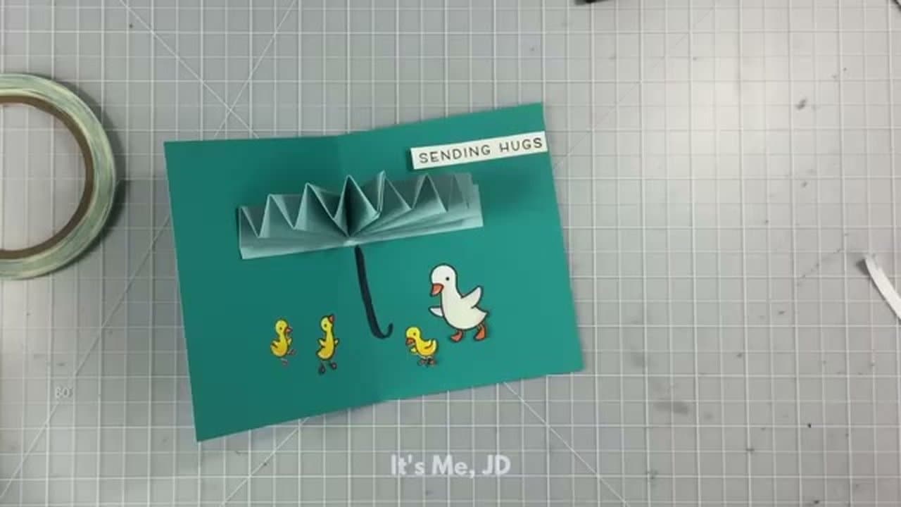 The finished result: How to Make a Pop-Up Card with an Accordion Fan