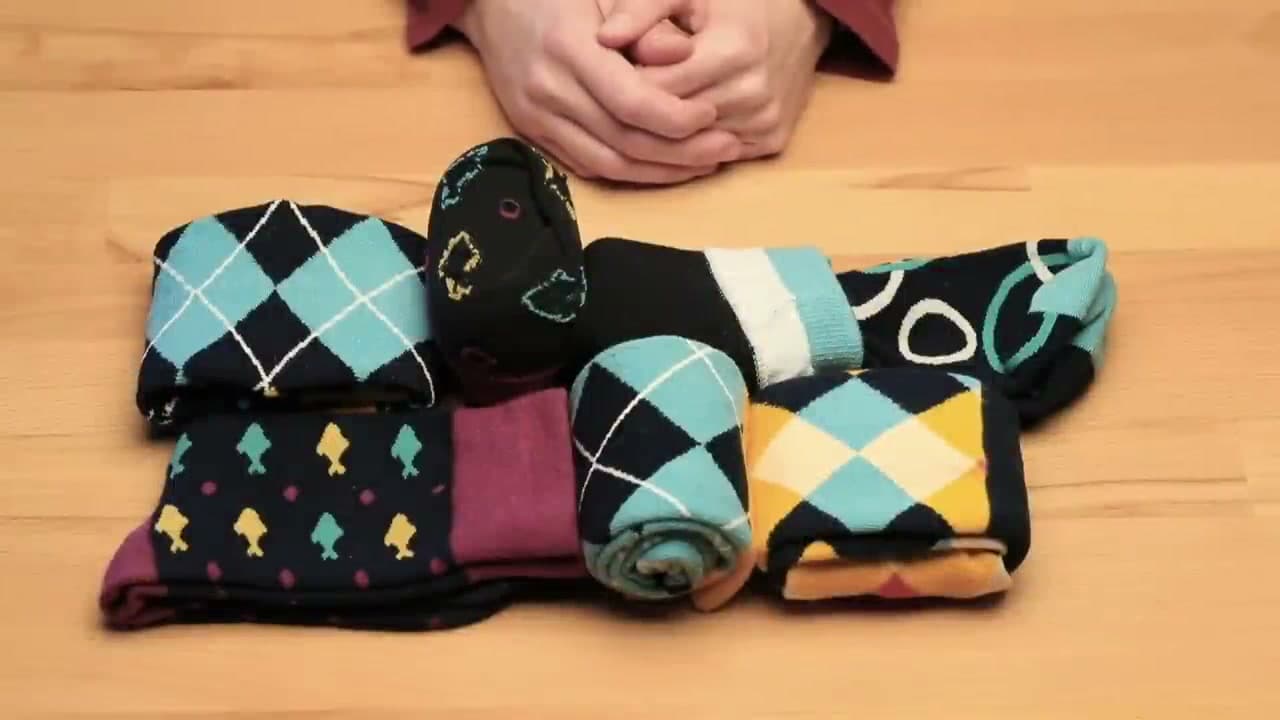 The finished result: How to Fold Socks