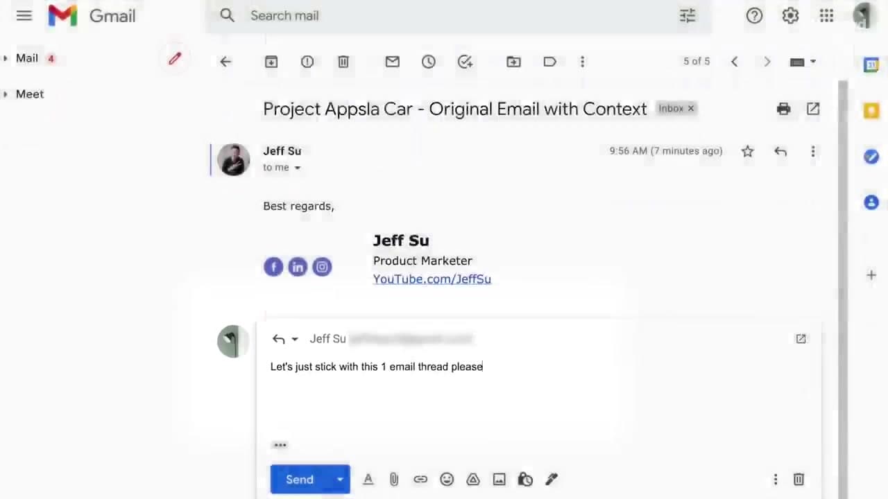 Step 2: Step 2: Keep One Topic in One Email Thread