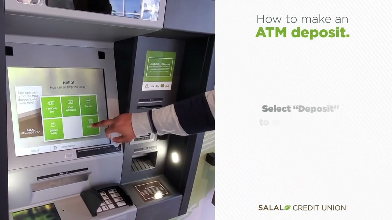 Step 4: Step 4: Select Deposit From the Main Menu