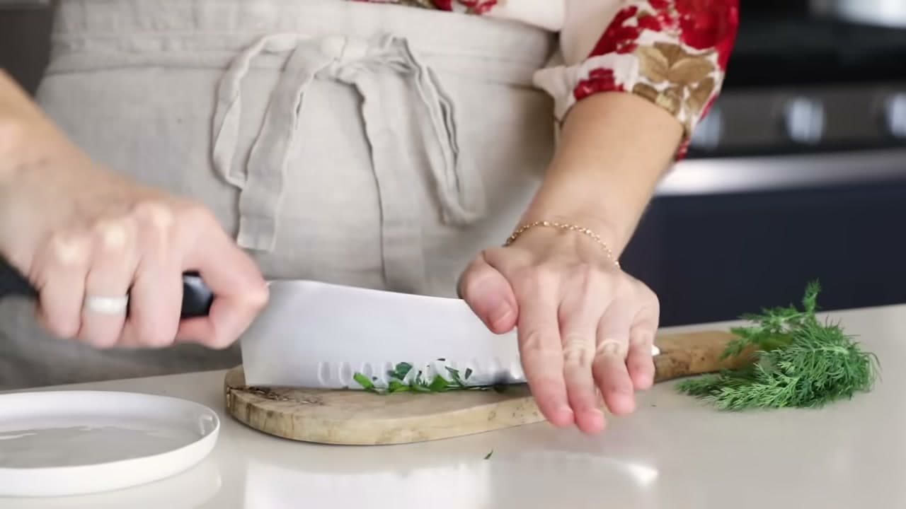 Step 7: Chop the Herbs While It Bakes - How to Bake Salmon in the Oven (Lemon Garlic Butter)