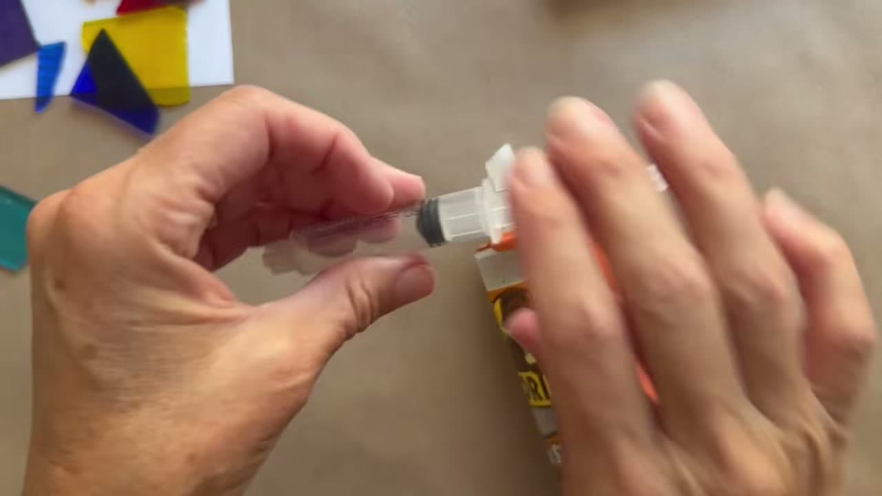 Step 5: Load the Adhesive Into a Syringe - How to Make a Mosaic Suncatcher