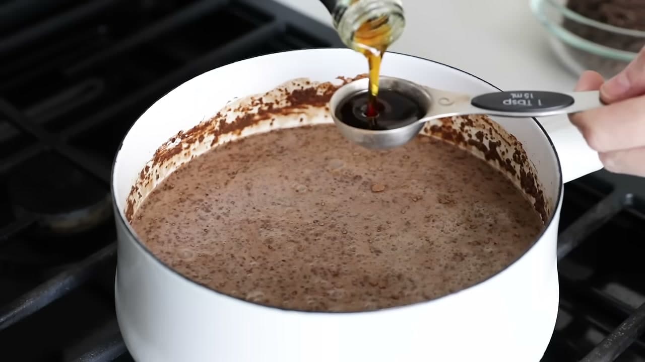Step 4: Sweeten With 2 Tablespoons of Maple Syrup - How to Make Hot Chocolate