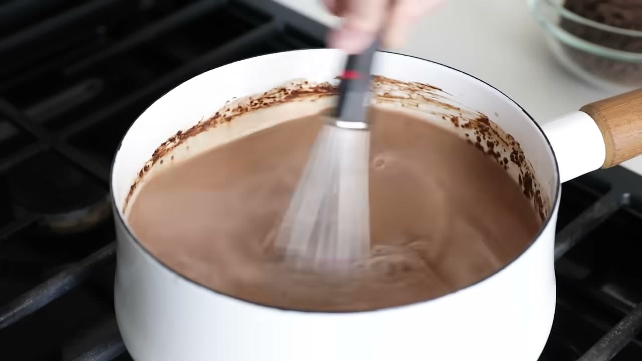 Step 5: Whisk Until the Cocoa Dissolves and the Milk Simmers - How to Make Hot Chocolate