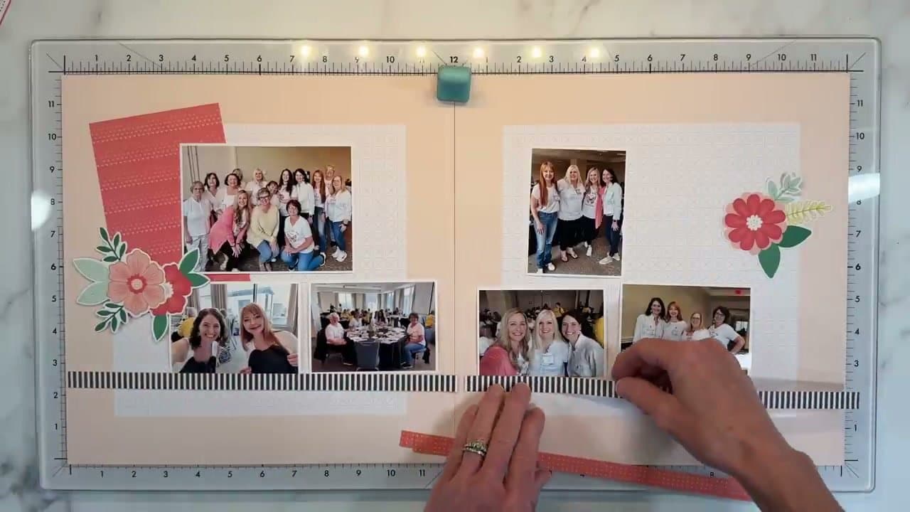 Step 4: Step 4: Add layered paper and embellishments behind photos