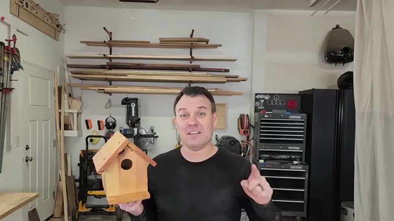 The finished result: How to Build a Cedar Birdhouse