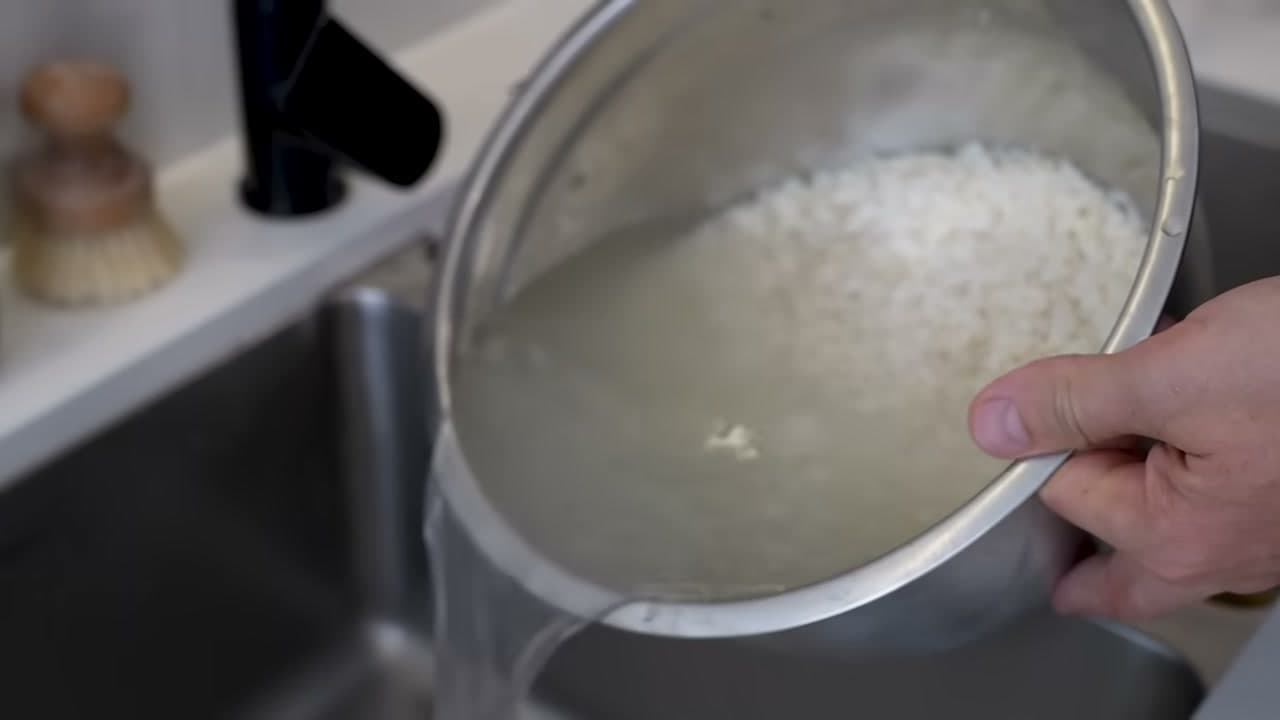 Step 4: Rinse and Soak the Rice - How to Make Chicken Biryani (Hyderabadi Style)