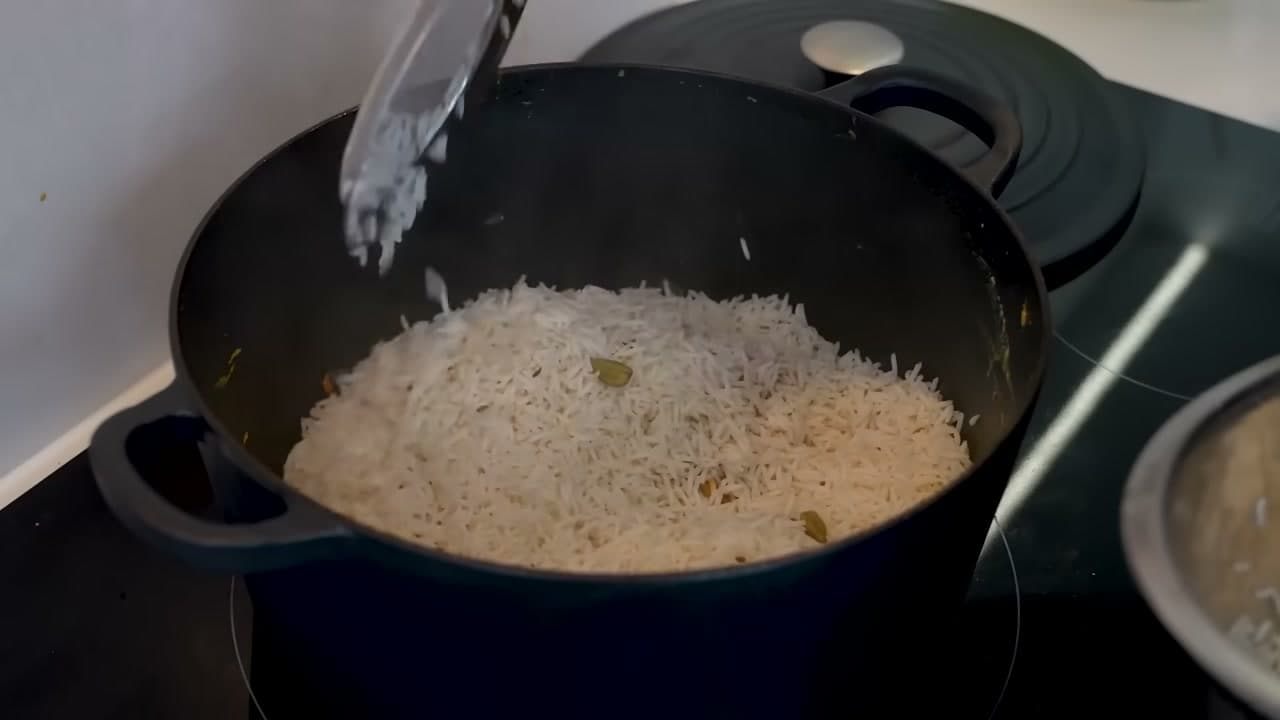 Step 6: Layer the Rice on Top - How to Make Chicken Biryani (Hyderabadi Style)