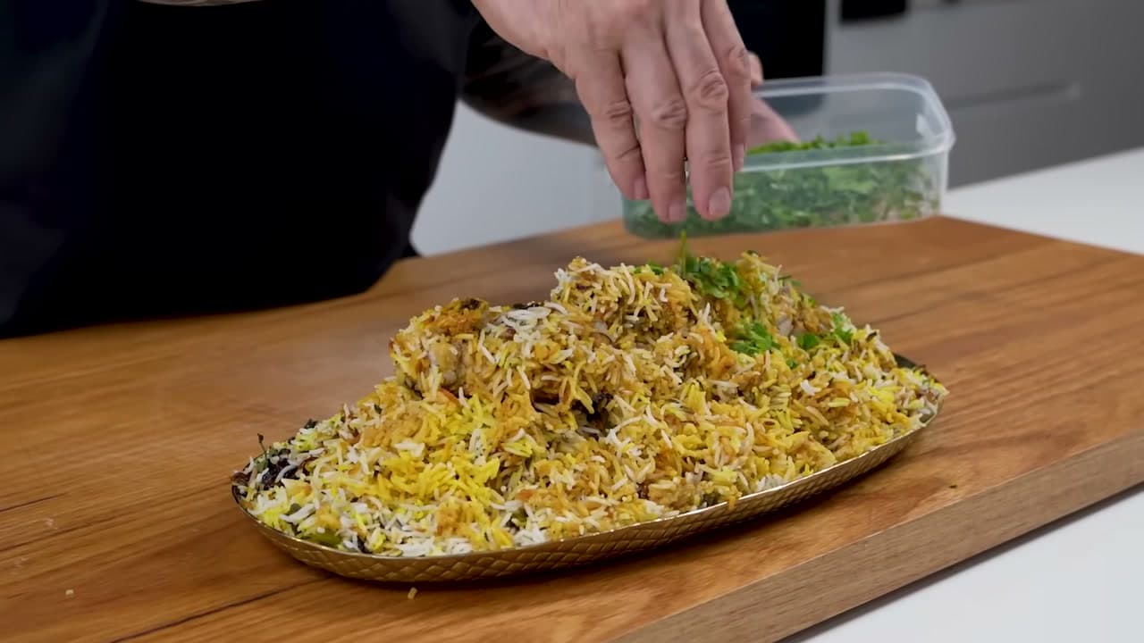The finished result: How to Make Chicken Biryani (Hyderabadi Style)