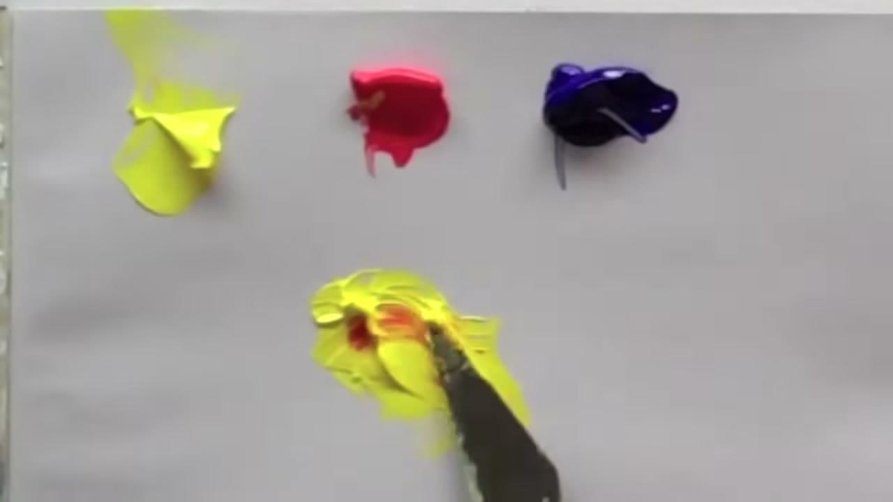 Step 2: Add a Little Red - How to Mix Acrylic Paint Colors