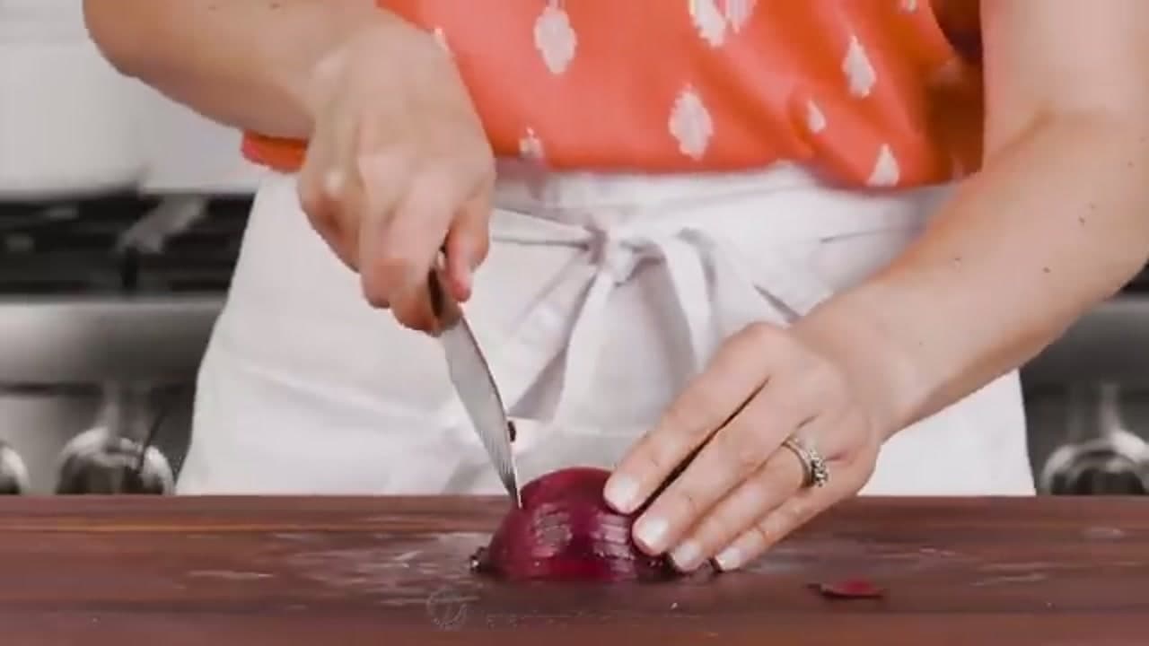 Step 2: Slice the Red Onion