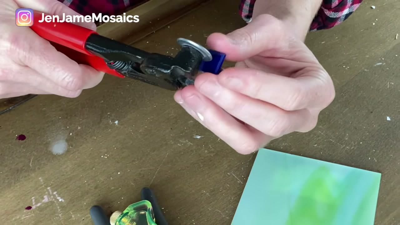 Step 3: Take Your First Cut From the Edge - How to Use Tile Nippers to Cut Mosaic Glass