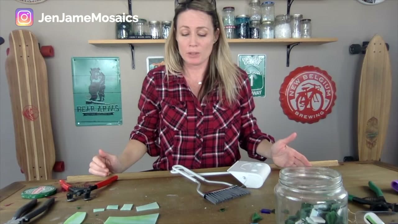 The finished result: How to Use Tile Nippers to Cut Mosaic Glass