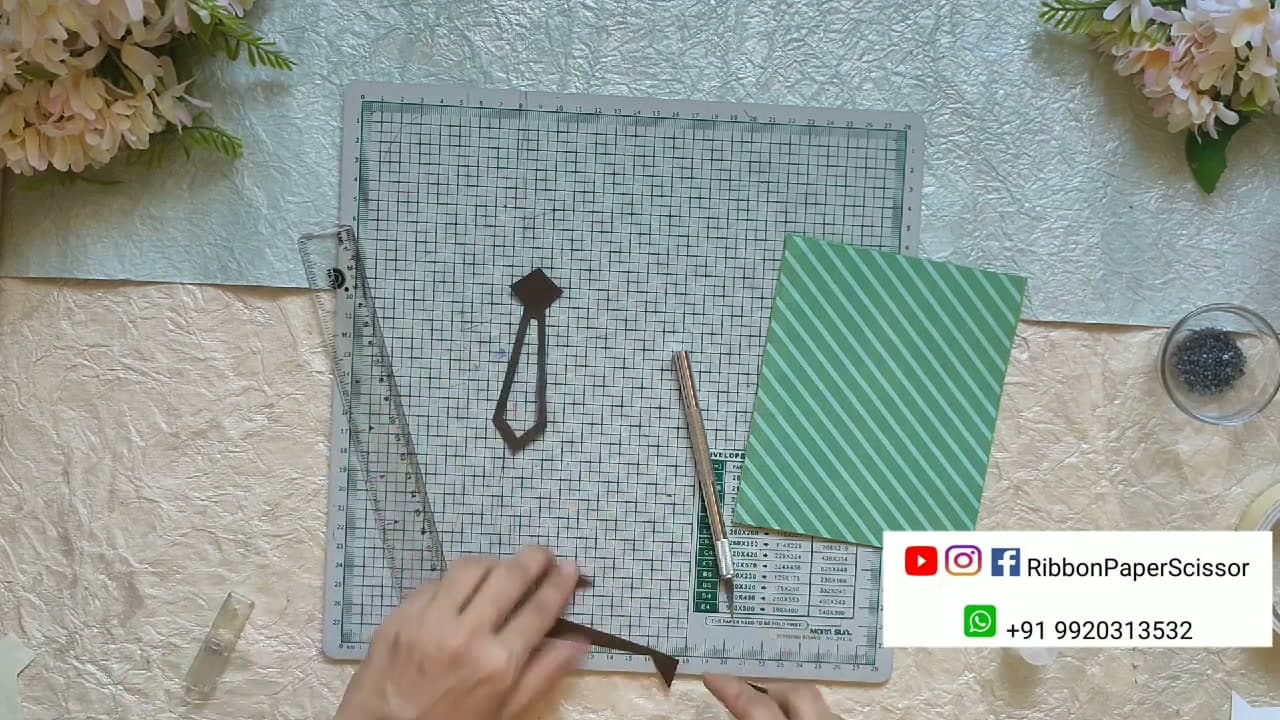 Step 4: Step 4: Cut the Tie Frame from Brown Cardstock