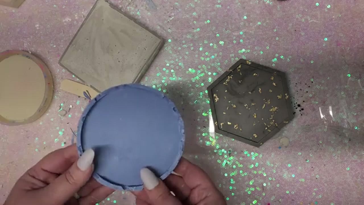 The finished result: How to Make a Concrete Trinket Dish