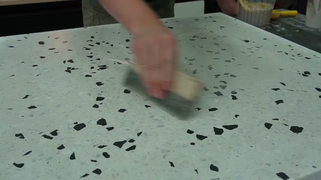 Step 9: Fill the Pinholes - How to Make Terrazzo