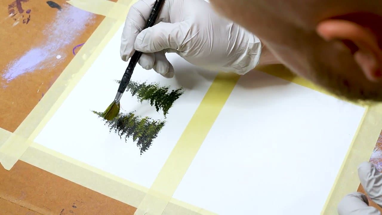 Step 2: Step 2: Paint a Pine Tree (Zigzag Method)