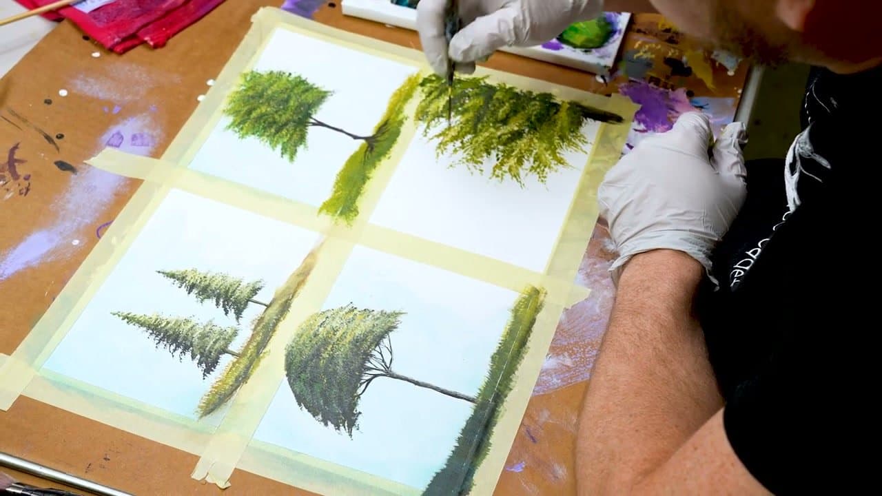 The finished result: How to Paint a Tree: 5 Acrylic Tree Techniques