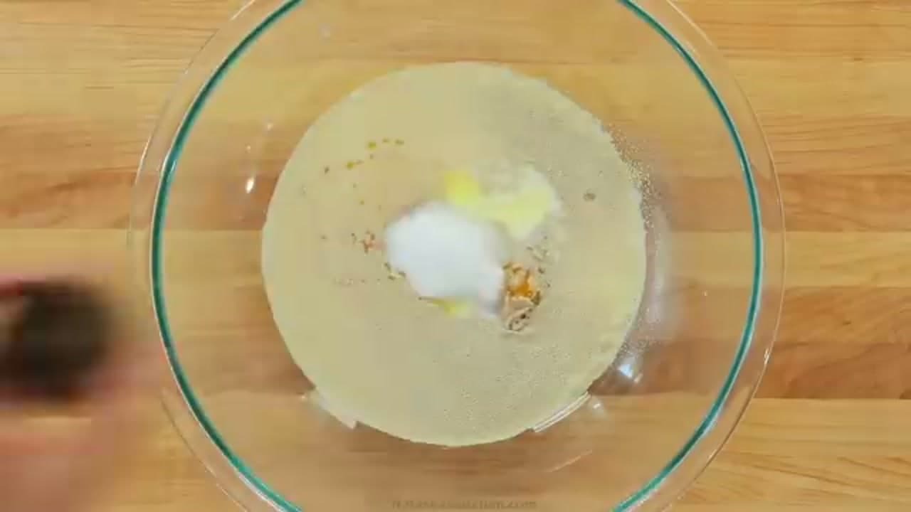 Step 1: Step 1: Mix the Warm Milk, Yeast, and Wet Ingredients