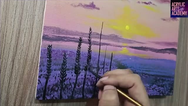 Step 6: Step 6: Paint the Foreground Lavender Stems