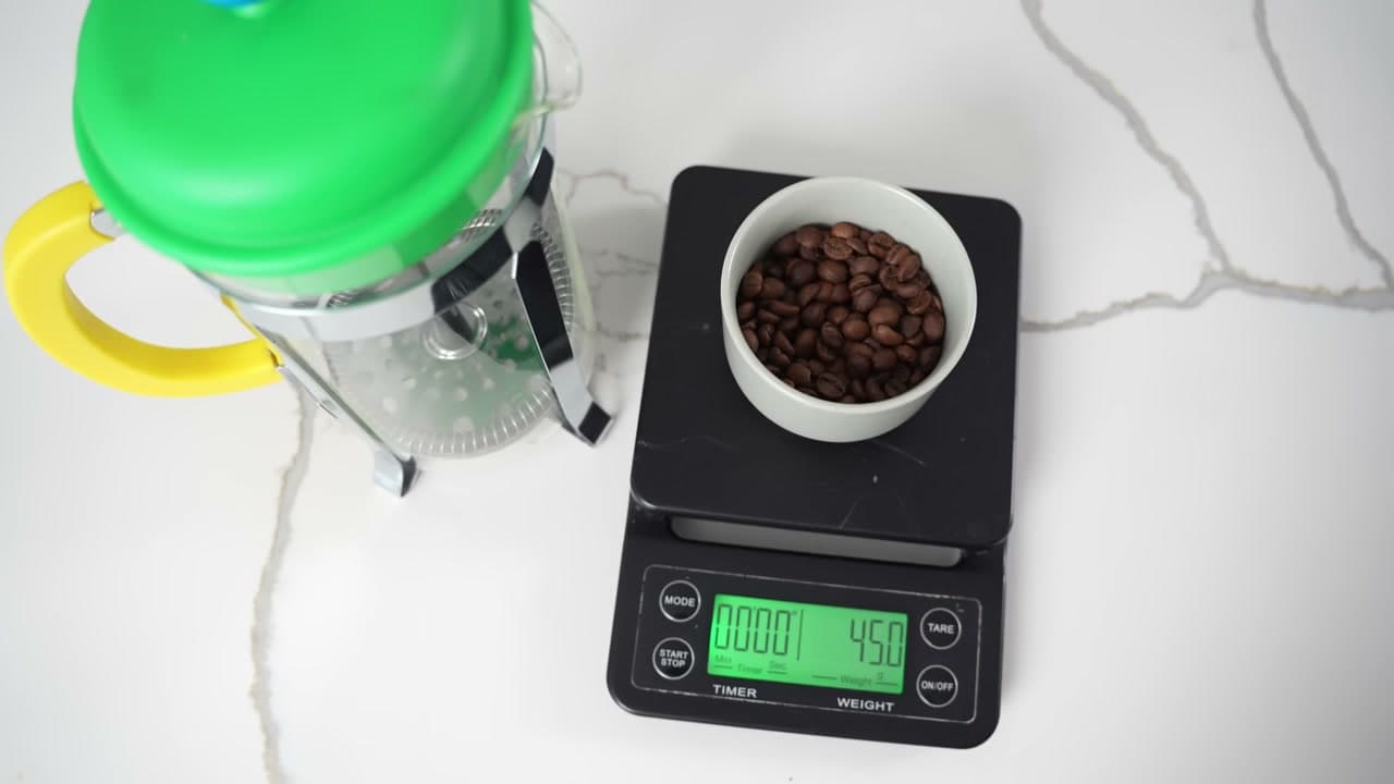 Step 2: Weigh the Coffee - How to Use a French Press
