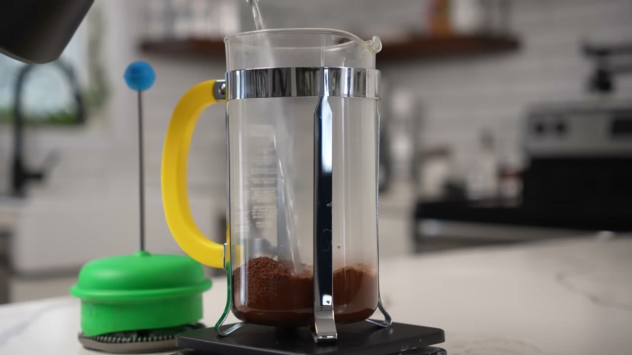 Step 6: Fill Halfway - How to Use a French Press