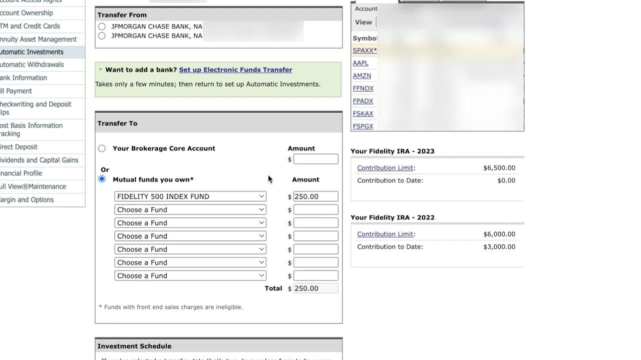 Step 8: Step 8: Schedule Automatic Investment Purchases