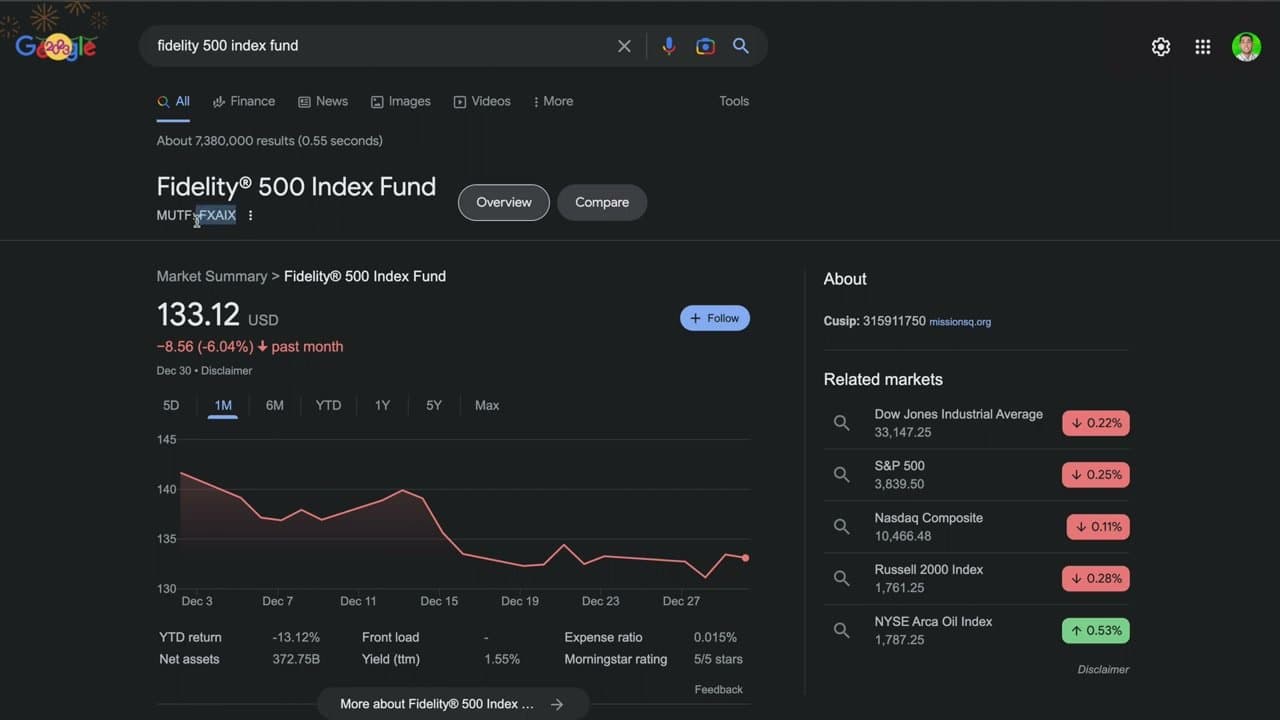 Step 4: Step 4: Pick an Index Fund to Buy