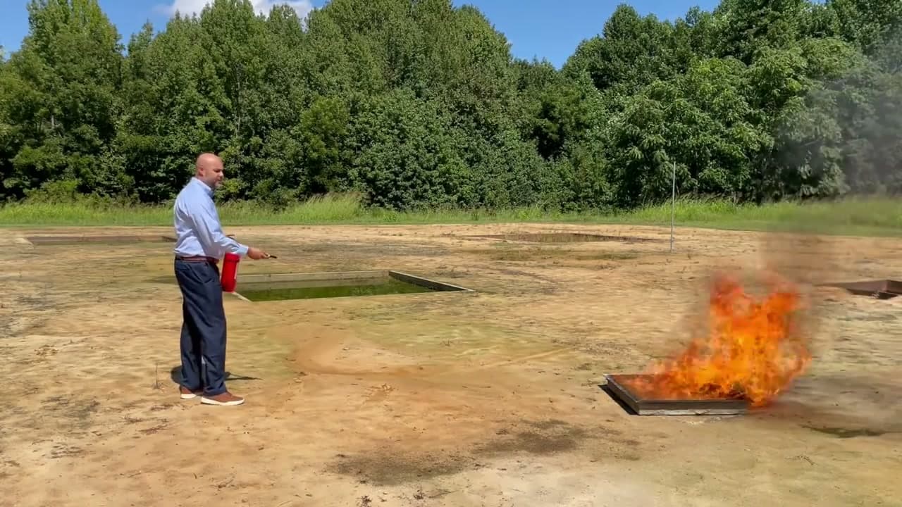 Step 4: A - Aim at the Base of the Fire