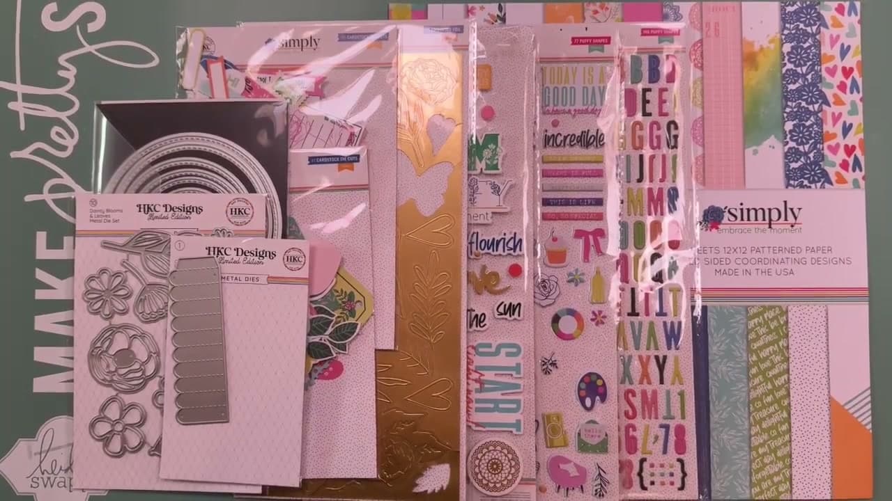 Step 1: Pull the Kit and the Three Dies - How to Make a Paper Rosette Scrapbook Layout