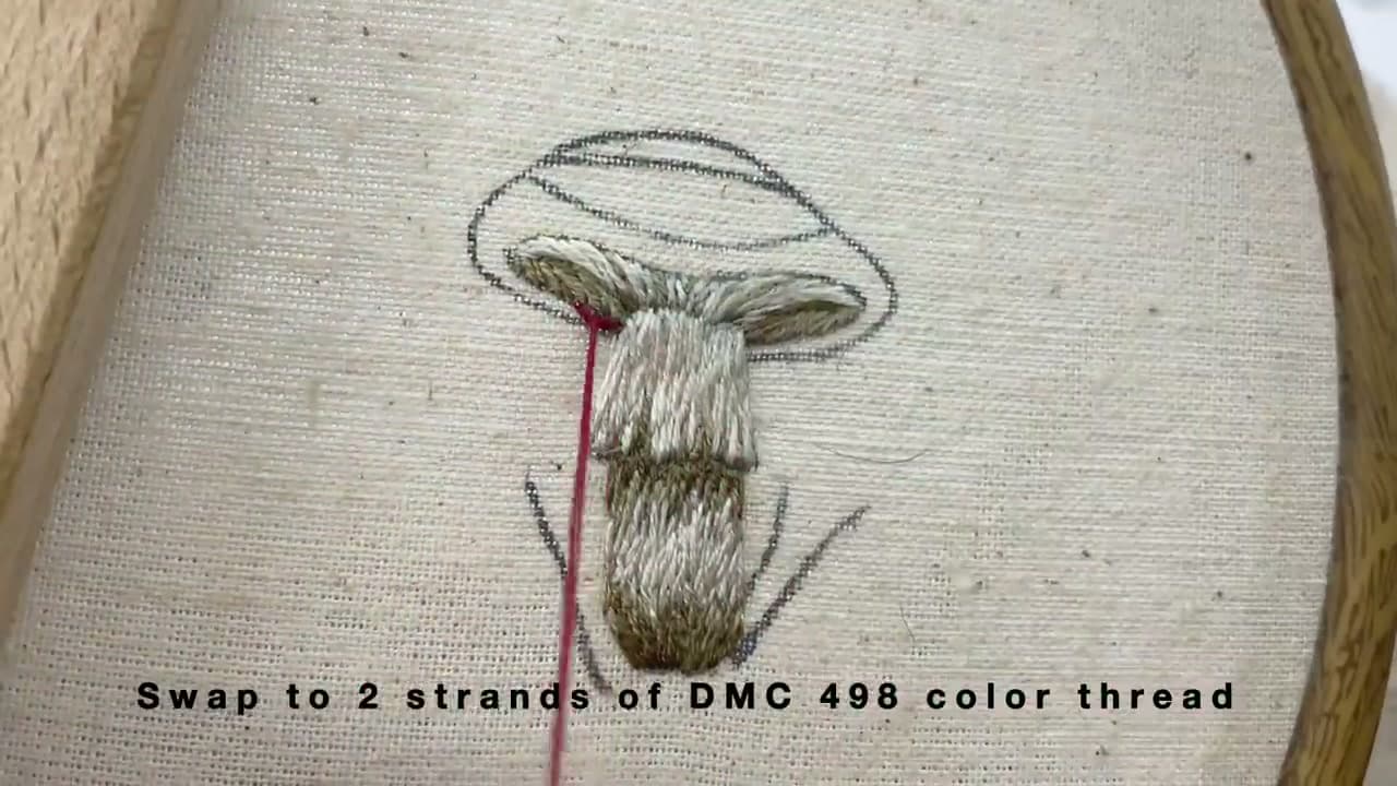 Step 4: Step 4: Fill the Stem with Long and Short Stitch
