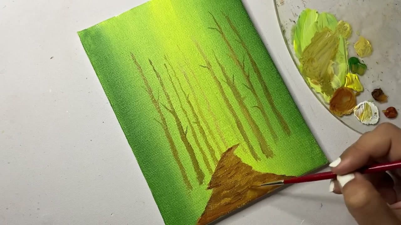 Step 4: Step 4: Add Middle Trees and Start the Dirt Path