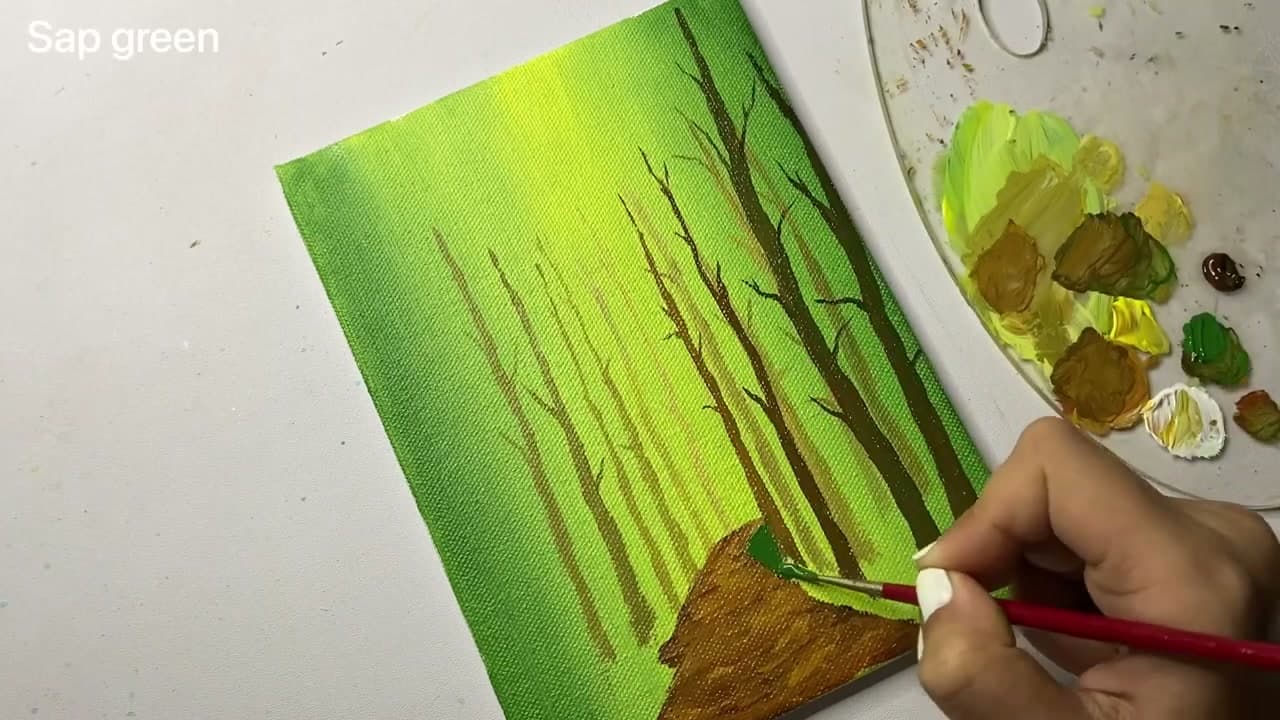 Step 5: Step 5: Paint the Bold Foreground Trees