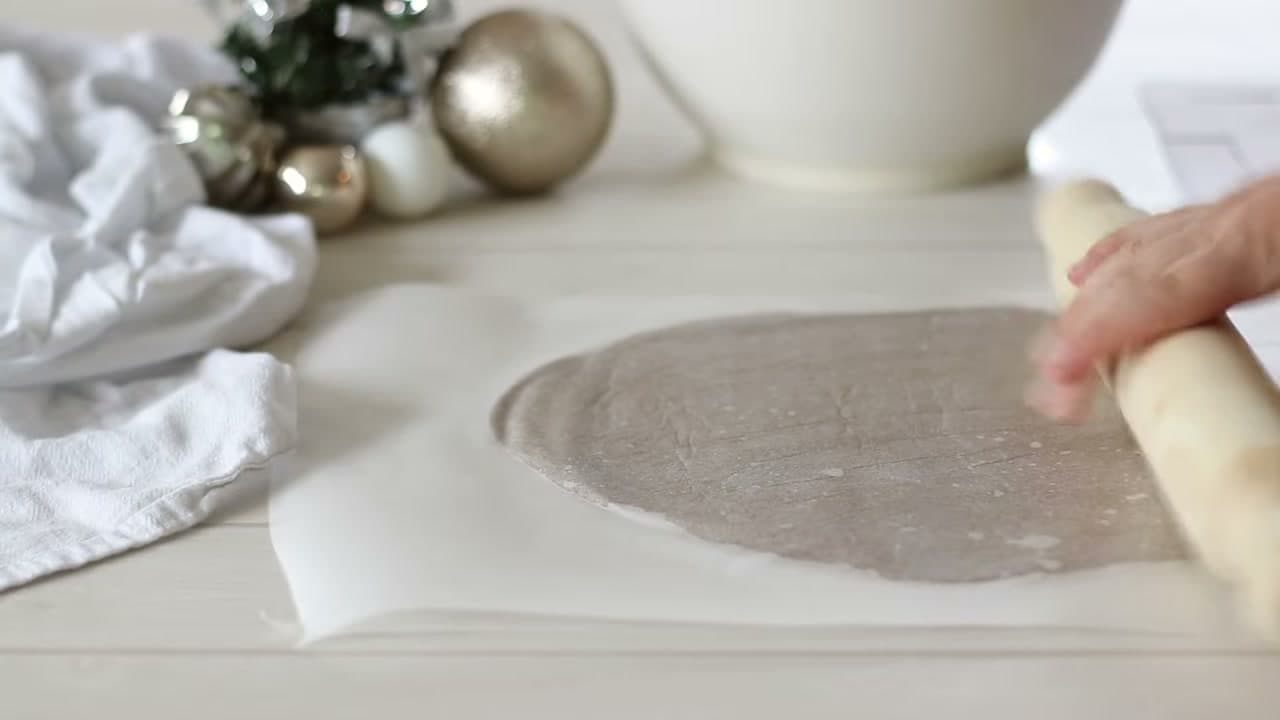 Step 3: Chill, Then Roll Between Paper - How to Make a Gingerbread House