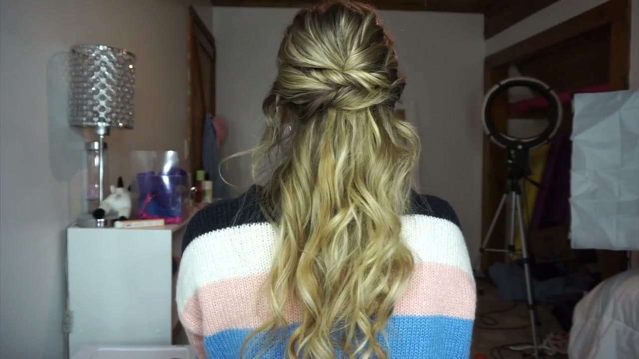 How to Do a Half Up Half Down Hairstyle - Easy Twisted Version