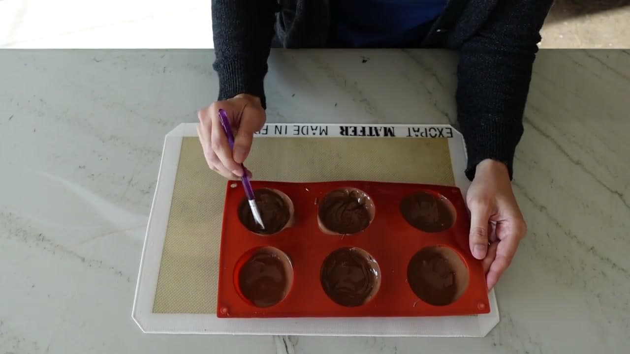 Step 4: Build the Shell Walls Thick with a Pastry Brush - Hot Cocoa Bomb Recipe: How to Make Them at Home