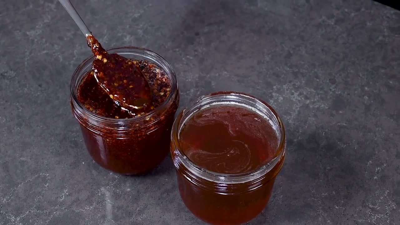 The finished result: How to Make Hot Honey